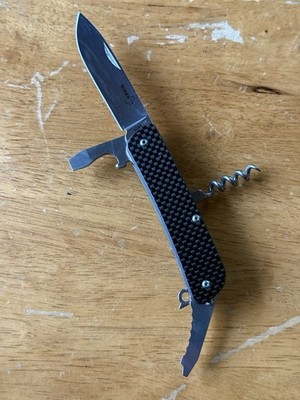 Boker Tech Tool City 2 Folding Knife 2.75'' 12C27 Steel Blade Carbon Fiber Used
