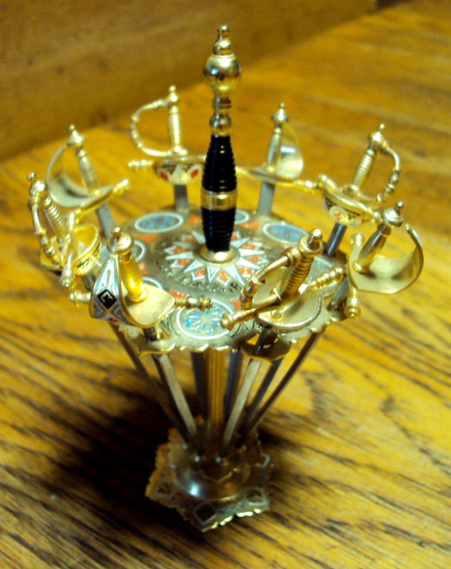 Vintage Set of 8 Miniature Sword Cocktail Picks Toledo Spain