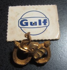 Vtg 1968 Gulf Oil Political Pin Republican Elephant on Card Gas Station Giveaway