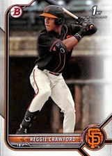 2022 Bowman Draft #BD-33 Reggie Crawford San Francisco Giants 1st Bowman
