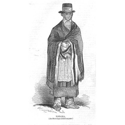 CANADA Tohama An Onondaga Chief's Wife - Antique Print 1847