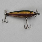 Vintage Shakespeare Rainbow Wooden Minnow Fishing Lure Striped Crankbait