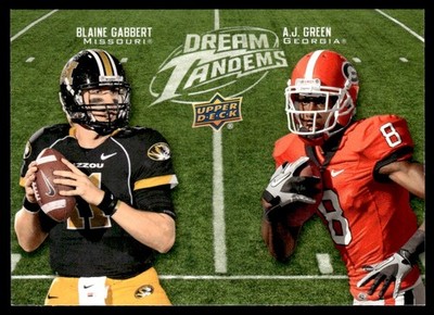 2011 Upper Deck Dream Tandems Blaine Gabbert/A.J. Green Rookie Missouri