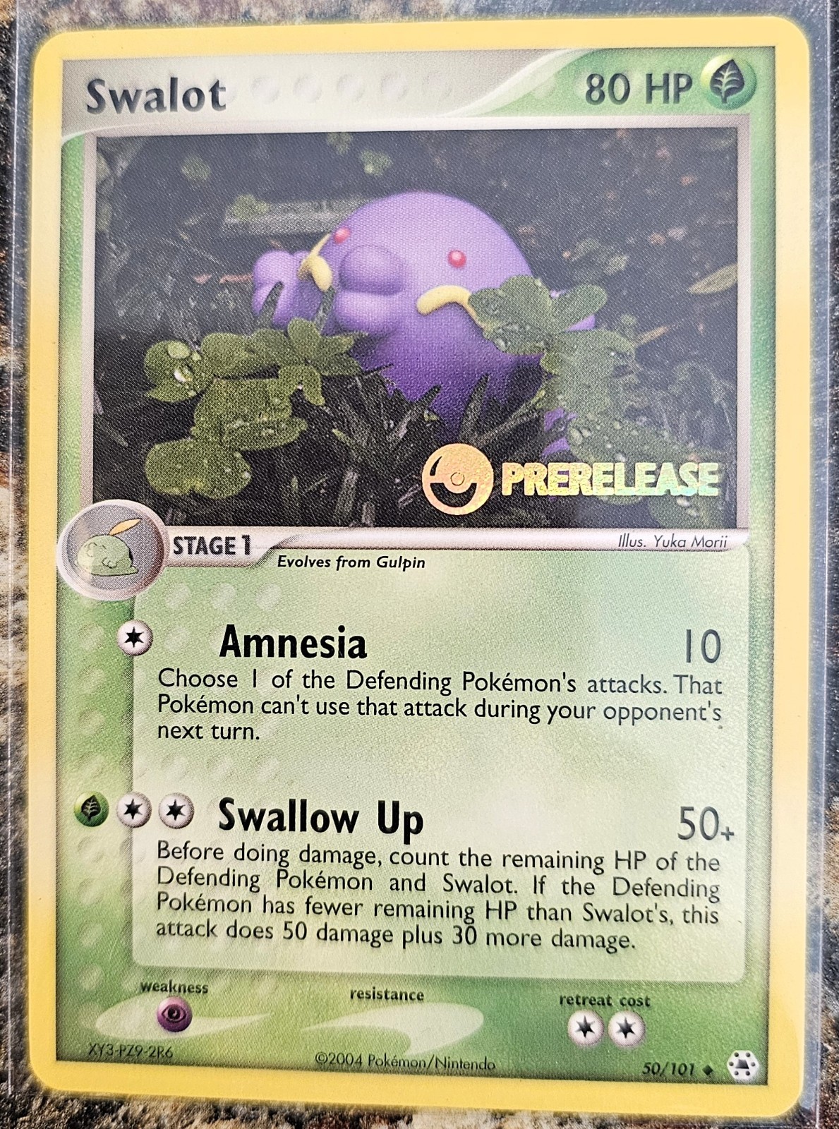Pokemon Hidden Legends Prerelease Promo Swalot 50 NM or Better
