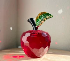 Crystal Apple Crystal Figurine 2in SunCatcher Home Decor BohemiaCrystal Gift