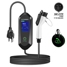 SAE J1772 Portable EV Charger NEMA 5-15  Plug, Type 1 Home EV Chariging, 5 Meter