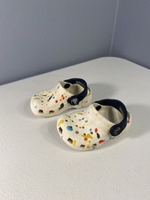 Crocs Toddler Classic Clog White MultiColor Slip On Shoes Unisex Toddler Size C4