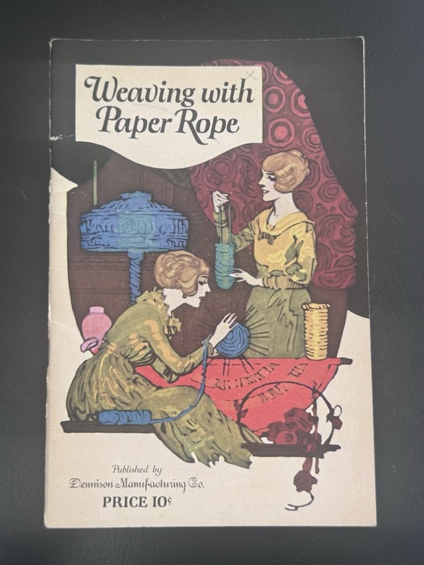 1920s Dennison How To Weave With Crepe Paper Rope