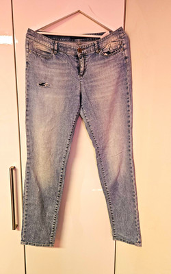 Marc Cain Damen Boyfriend Jeans Denim Baumwolle hellblau N4 76cm Five-Pocket