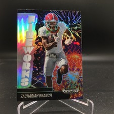 Zachariah Branch 2025 Panini Prizm Black Fireworks Silver 4 Georgia Bulldogs