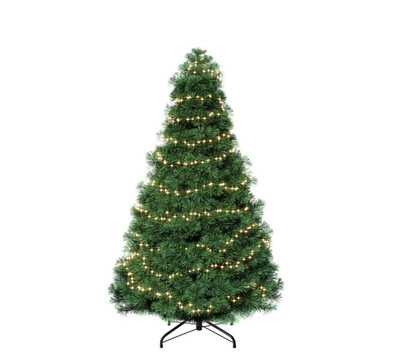 Gianna 4.5ft Pre-Lit Artificial Christmas Tree, 120 Lights, Foldable Base