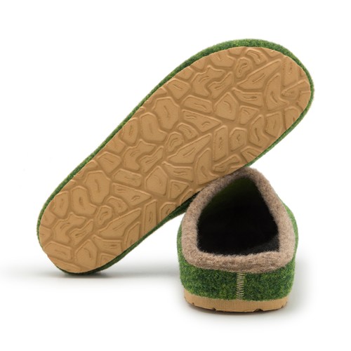 Felt clogs footbed men's women's slipper slipper felt slippers olive 37-47 New - Picture 4 of 96