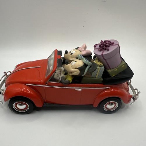 Ertl Volkswagon VW Mickey/Minnie Beetle Disney 1980s Bank Presents Red - Picture 2 of 7