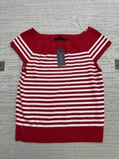 Tommy Hilfiger Sweater Womens XL Red Striped ...