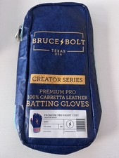 Bruce Bolt Batting Gloves Navy Blue Pink Adult XXL Short Cuff