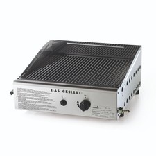 Piastra di Cottura in Ghisa a Gas GPL 3,7Kw 40x43x21,5 cm portatile per carne ec