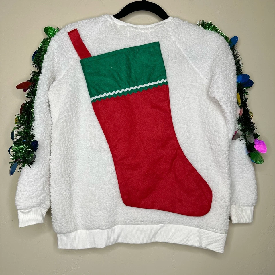 Suéter Feo Navidad Gnomos ENLUCES Oropel Fiesta Ganador Niños Talla Grande Foto 3 de 4