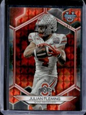 2023 Bowman University Best Julian Fleming Orange Geometric #/25 Buckeyes
