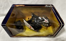 Hotwheels P6923 1966 TV Series Batcycle & Sidecar 1:12 Scale Boxed