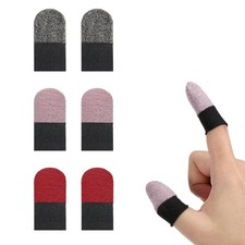 Gaming Finger Sleeves for Mobile Game Controllers 6 Pack Black Touch Screen