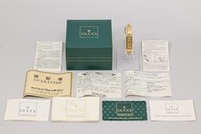 *Exc+5 w/Case Paper* Vintage GUCCI 1500L Quartz Gold Dial Swiss Made Women Watch