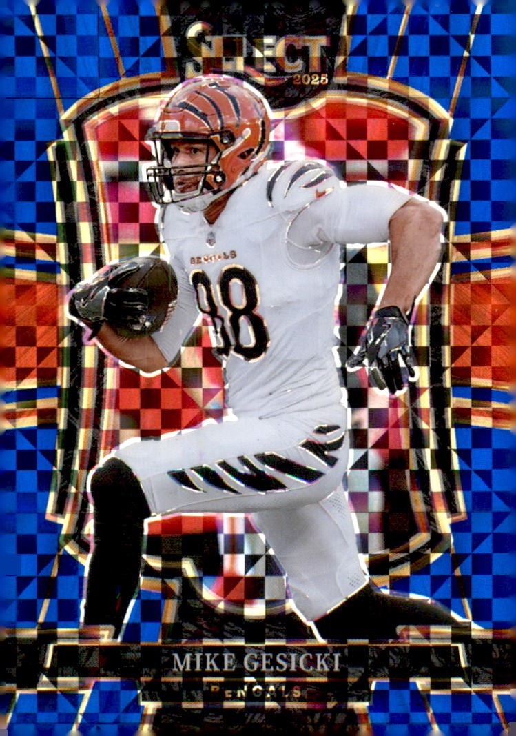 2025 Panini Select - Premier Level Mike Gesicki #159 Blue Prizm /175