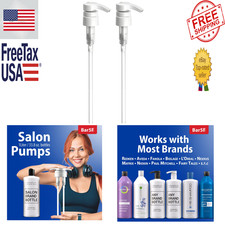 Pump Dispenser for Shampoo Conditioner Bottles 28 410 Neck 2 Pack, Salon