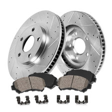 Callahan Brake Parts Front Brake Kit For Honda Civic 2012-15 - Drilled Slotted