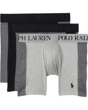 Polo Ralph Lauren Underwear Mens L Black Gray 4D Flex Boxer Brief 3-Pack DDR3060