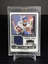 2023 Panini Contenders Football #TS36V Tyjae Spears Rookie Ticket Patch Titans