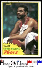 1981-82 Topps #31 Lionel Hollins Philadelphia 76ers Basketball Card
