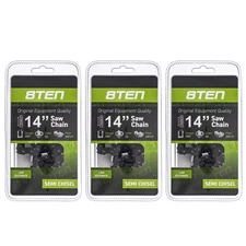 Chainsaw Chain for 14 Inch Bar .050 Gauge 3/8 Pitch 52 DL Husqvarna Echo 3 Pack