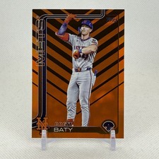 2025 Brett Baty Topps Orange & Black Update Series #US155, 3B, Mets, MLB,