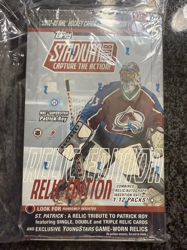 2002-03 Topps Stadium Club HOBBY Hockey Box Factory Sealed 2002-03 Stadium Club Patch of Champions sealed box