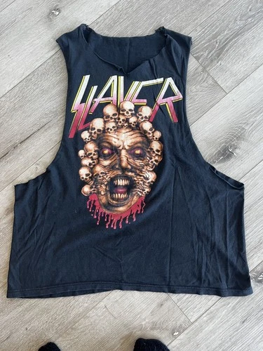 Old school Slayer T Shirt Tank Top 90's vintage Vintage vintage concert t-shirt, vintage, single stitch, B+ condition