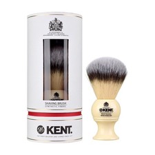 Kent BK4S Medium Synthetic Ivory White Shaving Brush