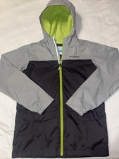 Columbia Boy  s Rain-Zilla Jacket Large 14-16 Nylon Outer shell Fleece Lining