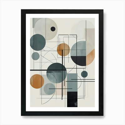 Abstraktes Gemälde Kunstdruck gerahmt Wandbild Poster Leinwanddruck Bild