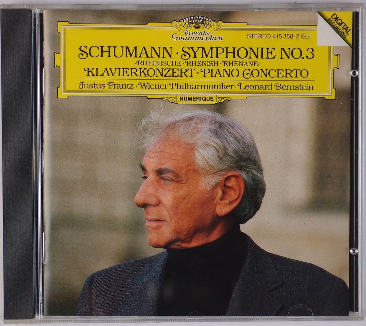 SCHUMANN: Symphony No. 3, Piano Concert Frantz, Bernstein DGG FS 