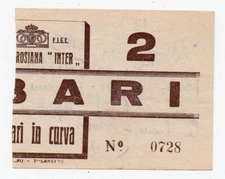 AMBROSIANA INTER vs BARI - Ticket - FC Inter vs SSC Bari - Milan - YEAR 1940