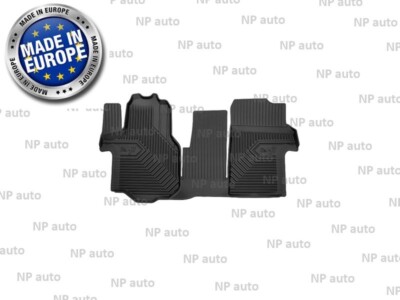 NEW FRONT LHD BLACK RUBBER FLOOR MATS LINERS ALL WEATHER FOR MAN TGE 2017-