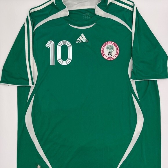 Okocha #10 Nigeria 2006/2007 Home ORIGINAL Adidas VTG Rare Soccer
