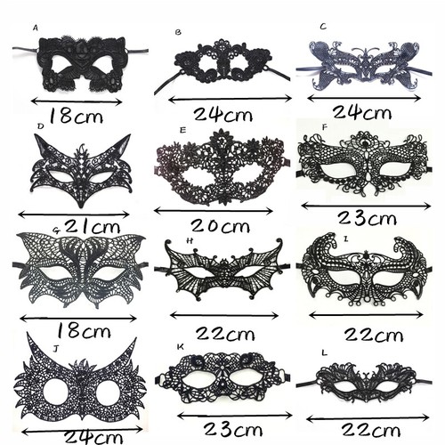 Schwarze Spitze Augenmaske Sexy Maskerade Augenmaske Für Frauen Halloween : - Bild 4 von 21