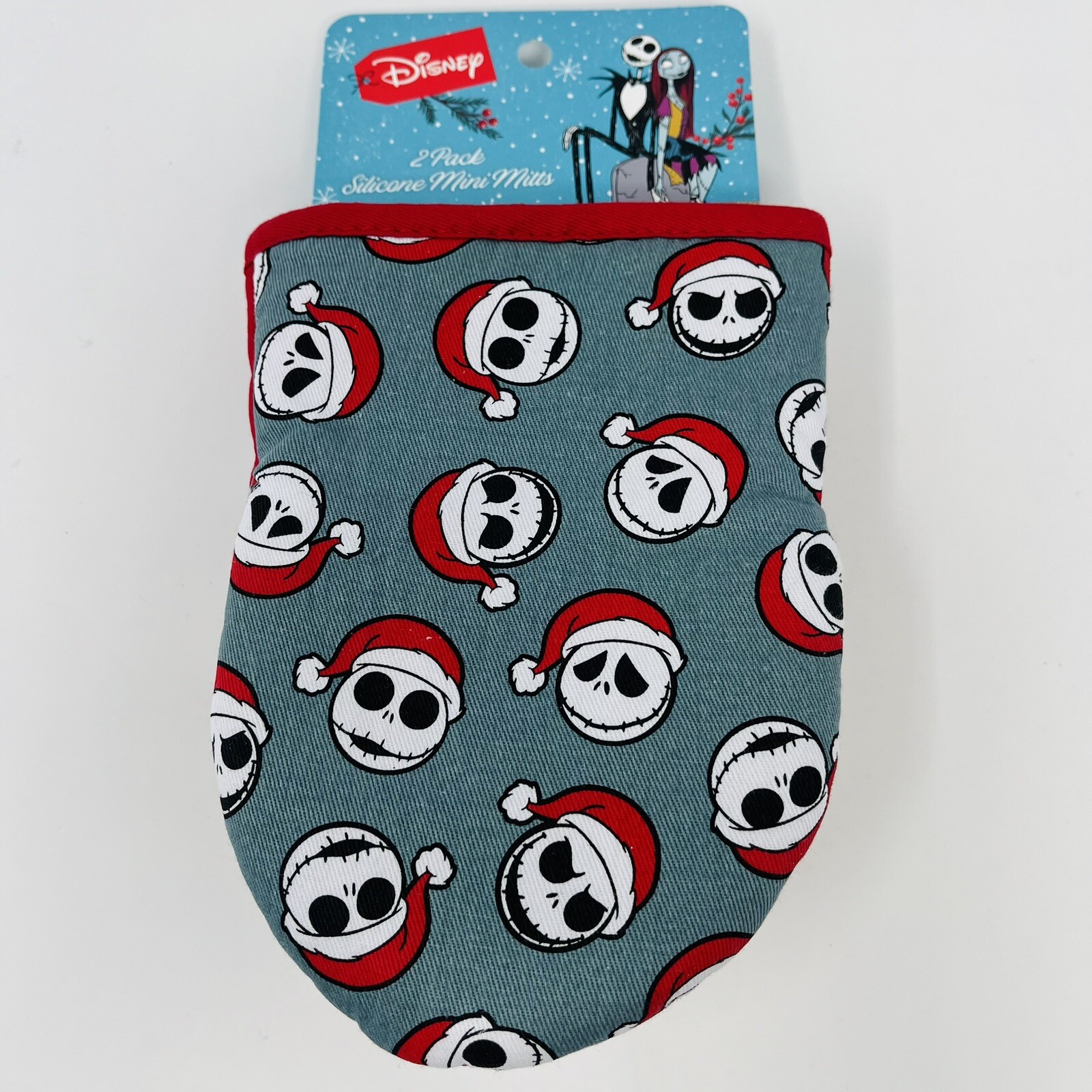 Disney The Nightmare Before Christmas 2 Pack Mini Oven Mitts Jack Santa Gray Red