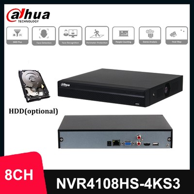 Dahua NVR4108HS-4KS3 8CH Compact 1U 1HDD Lite Network Video Recorder SMD Plus