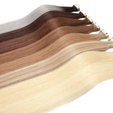 CLEARANCE 100% Real Remy Tape In Human Hair Extensions Skin Weft Full Head Salon