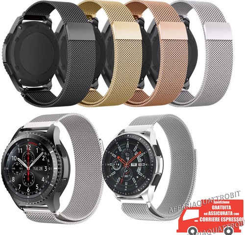 Cinturino maglia milanese in acciaio inox Samsung Galaxy Watch 3 45mm Watch  46mm | eBay