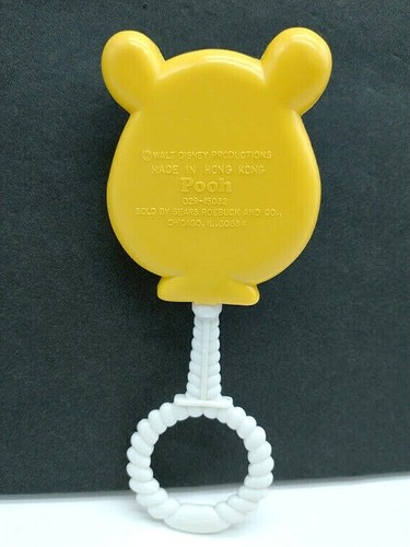 Vintage Disney Winnie Puuh Baby Rassel 6,5" lang - klappert immer noch - Bild 3 von 9