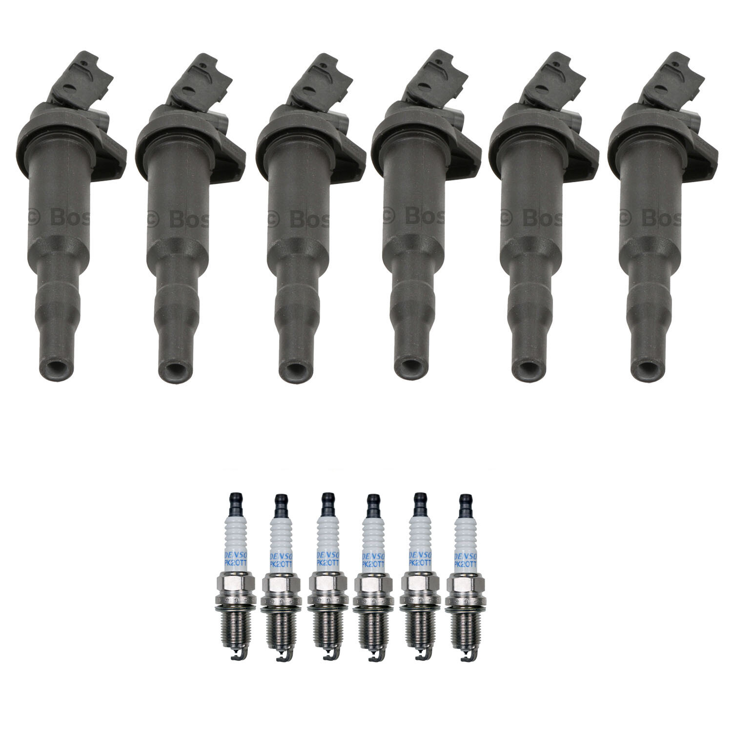 Bosch 6 Ignition Coil Denso 6 Platinum TT Spark Plug Kit For E53 X5 3.0 L6 06
