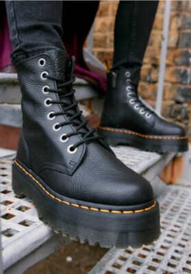 Dr. Martens Jadon lll Black leather Platform Boots Size 39 EU | eBay